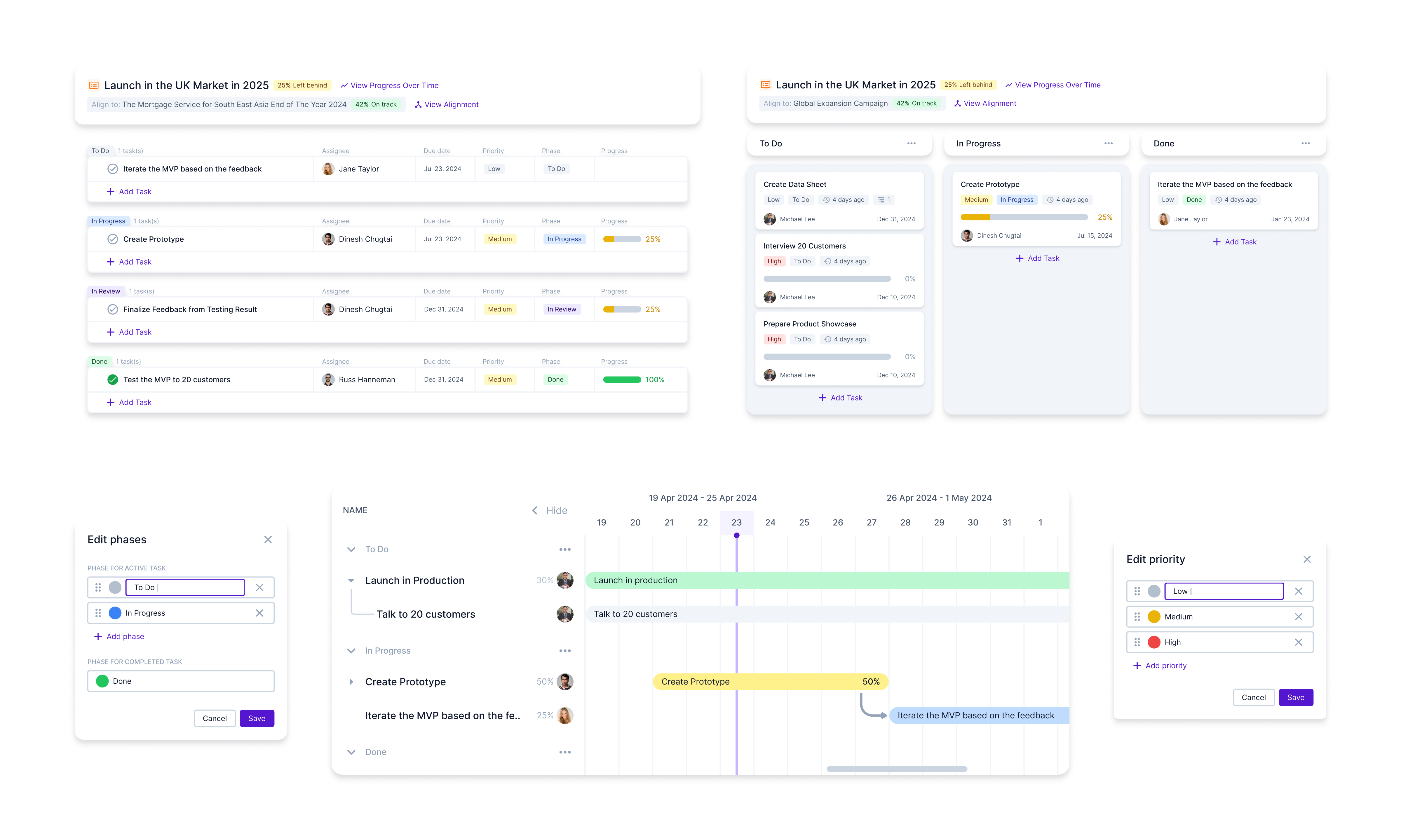Manage your projects, tasks, and initiatives all in one platform.