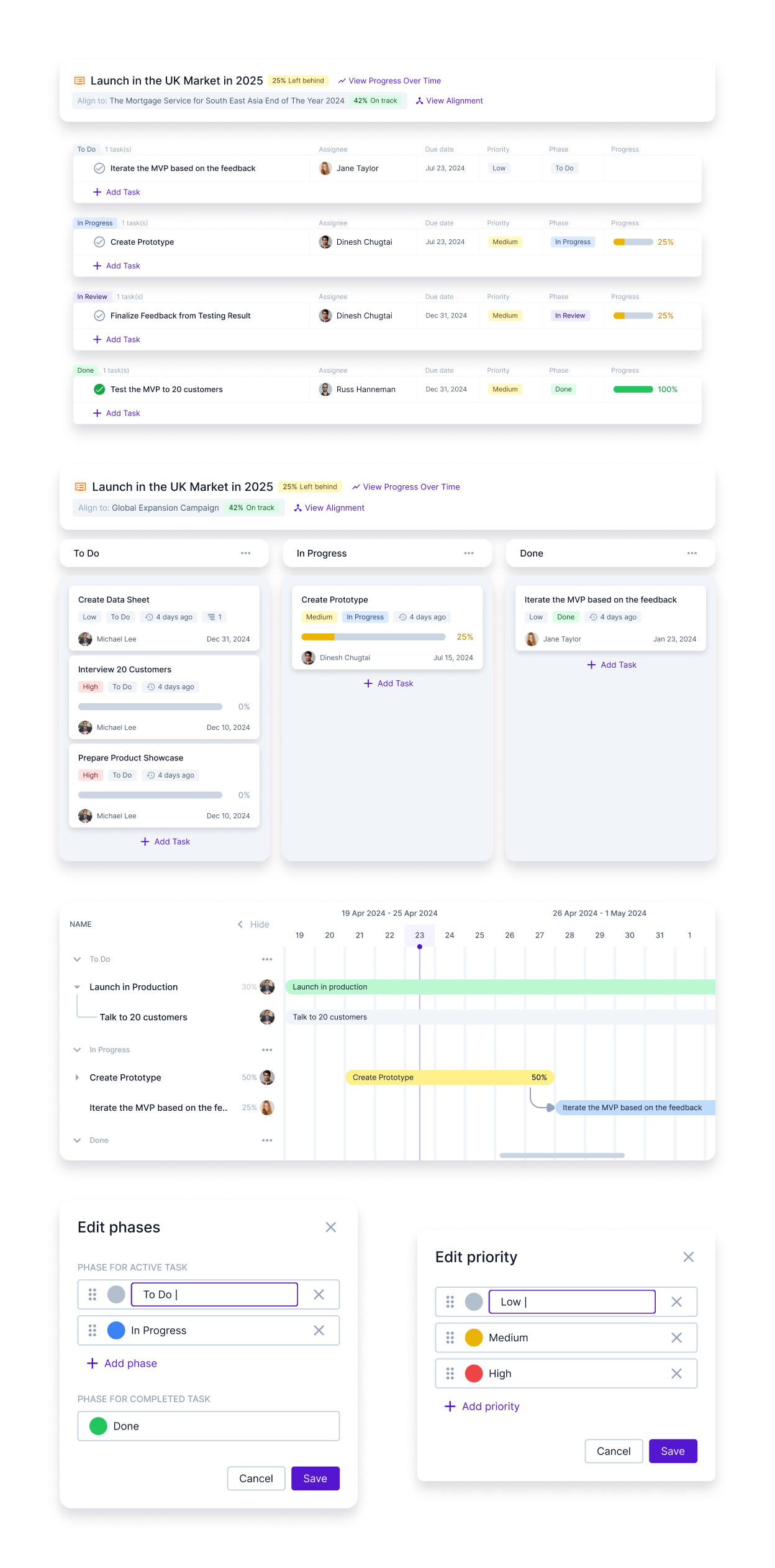 Manage your projects, tasks, and initiatives all in one platform.